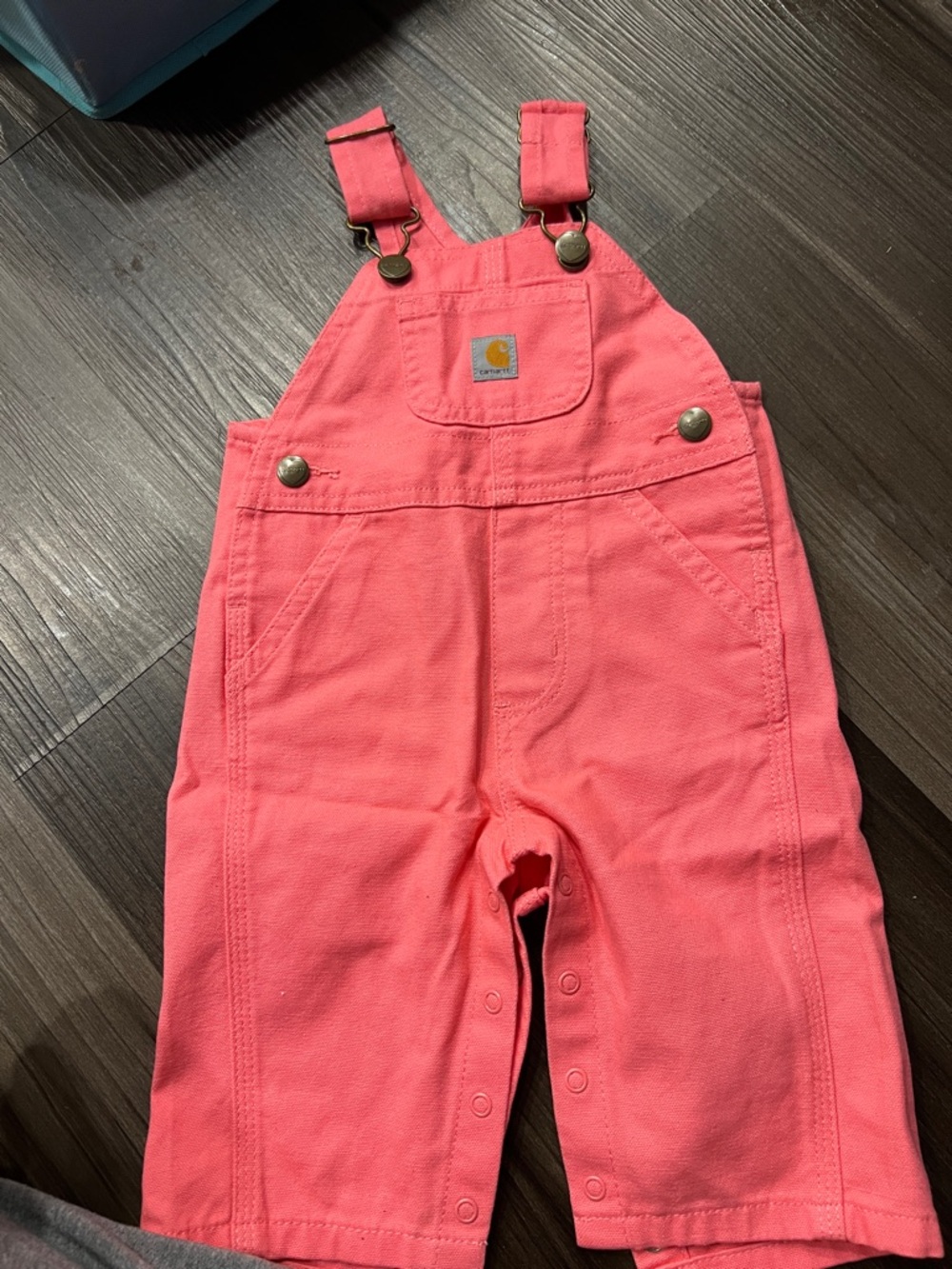 Carhartt Kids Coral Overalls with Front Pocket Size 3 Months